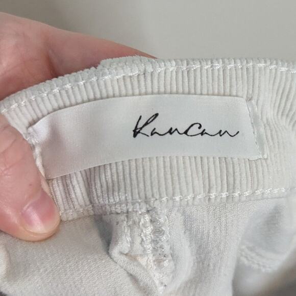 Kancan Ivory Oatmeal Classic Cotton Corduroy Skinny Jeans Size 9 Waist 28 - Picture 6 of 9